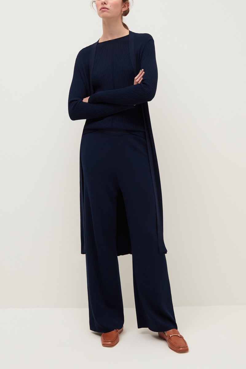 Gilet long Bleu marine