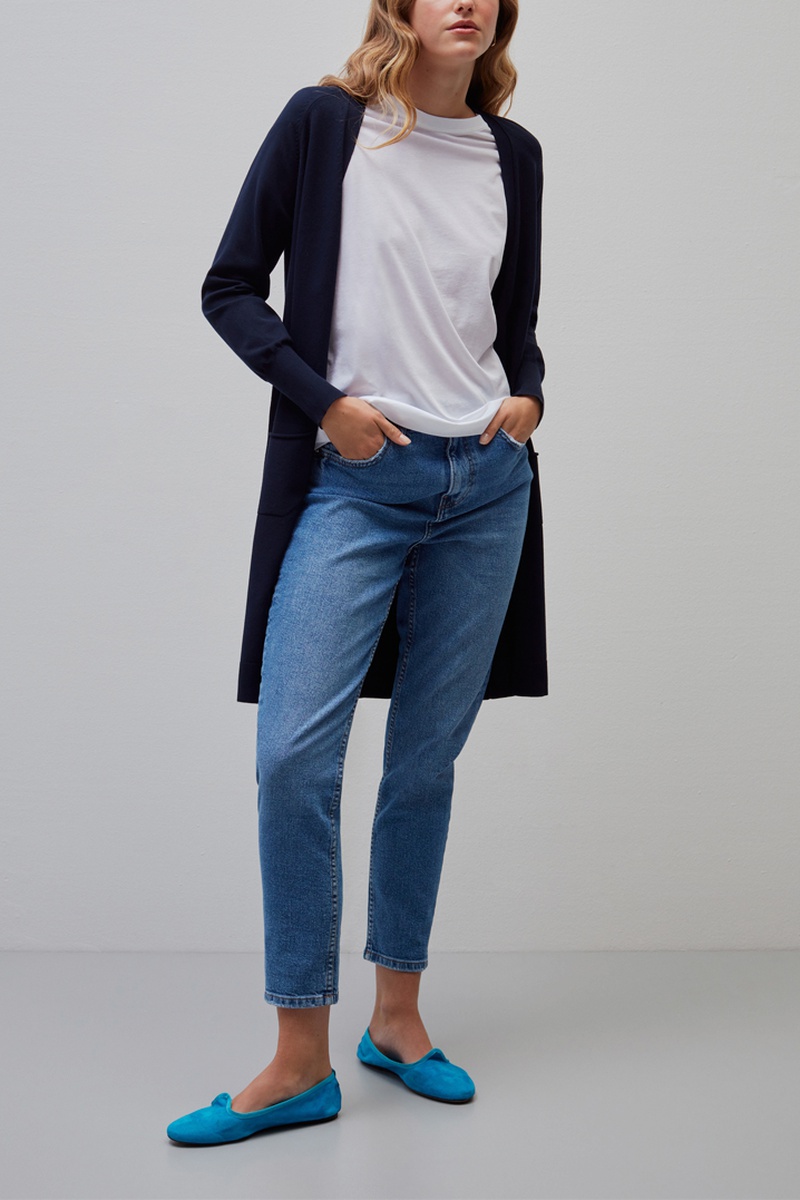 Gilet long Bleu marine