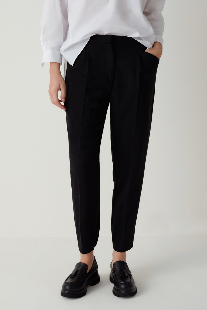 Pantalon carotte Noir