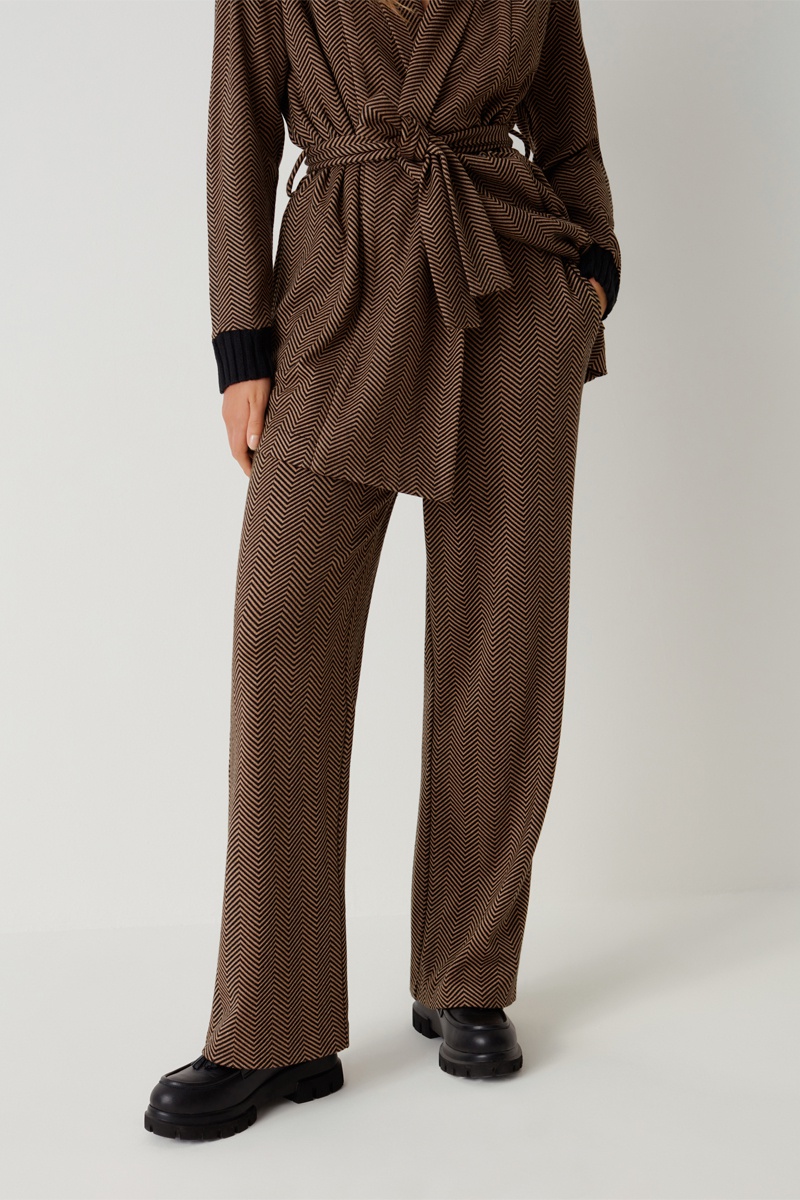 Pantalon wide legs Marron
