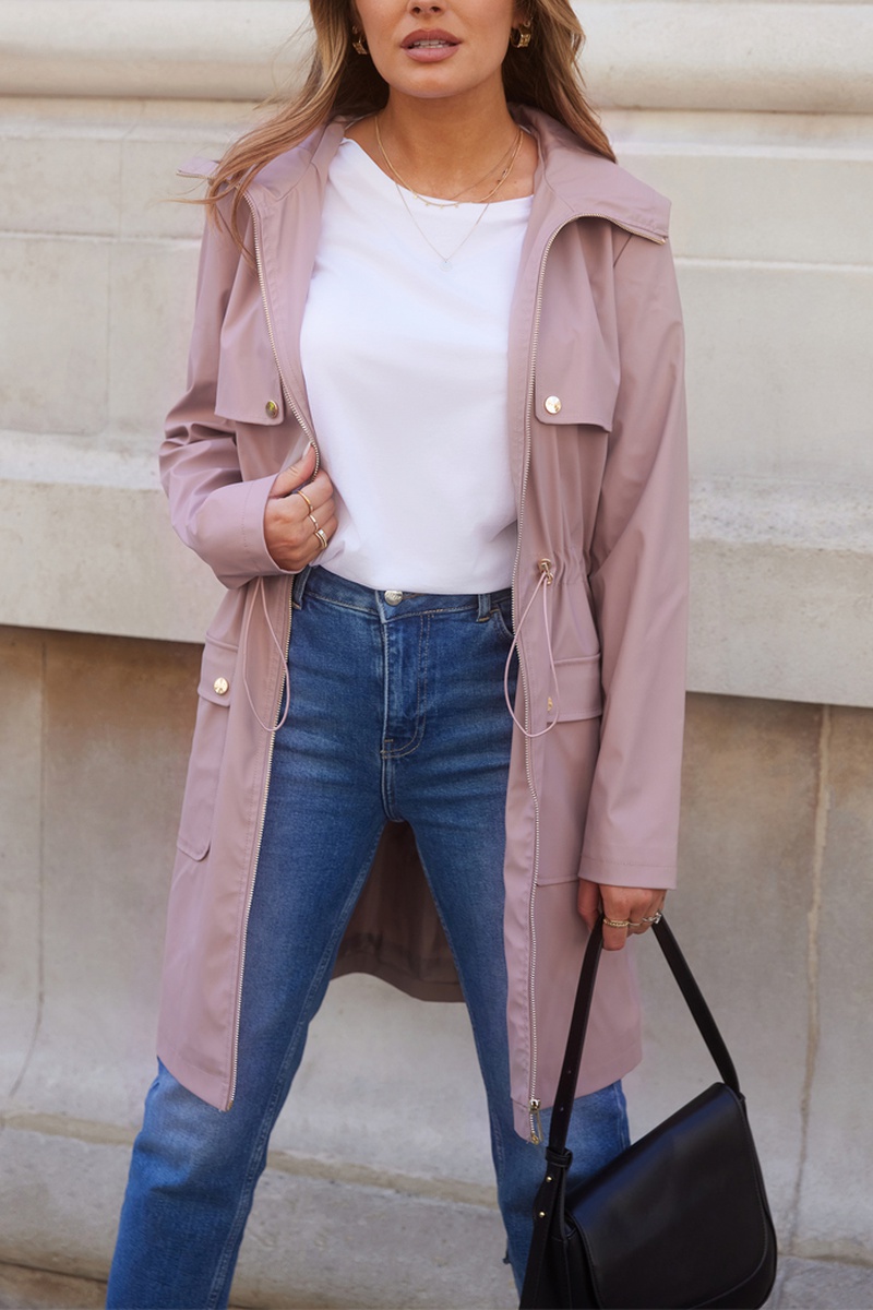 Parka à capuche Rose