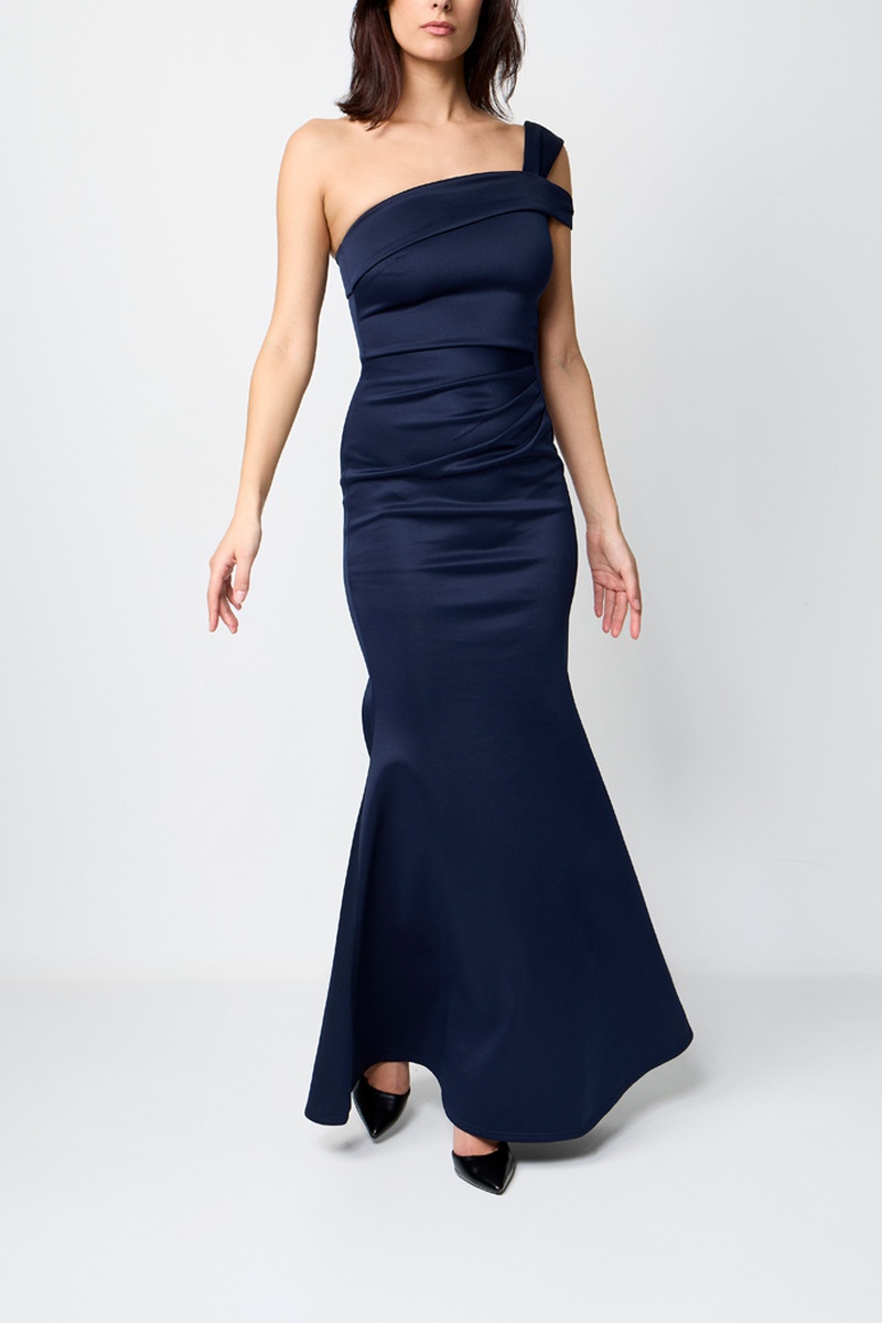 Robe asymétrique Bleu marine