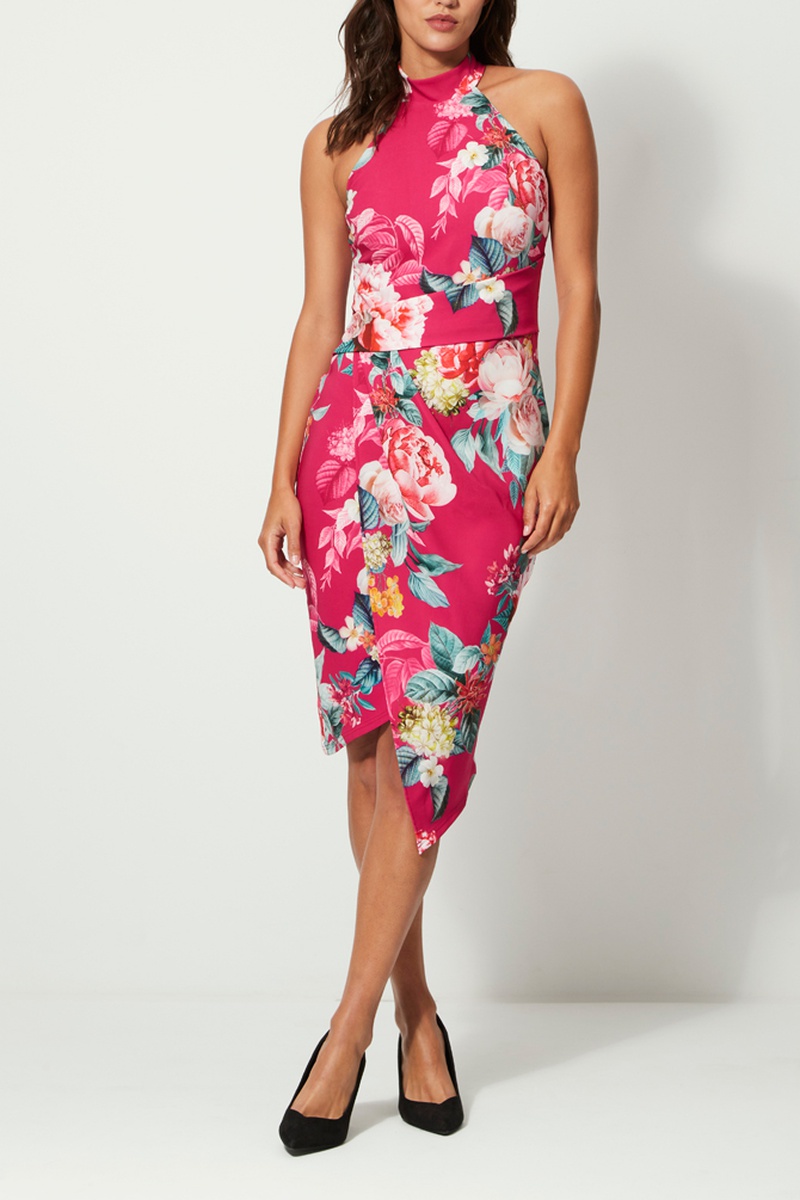 Robe fourreau Fuchsia