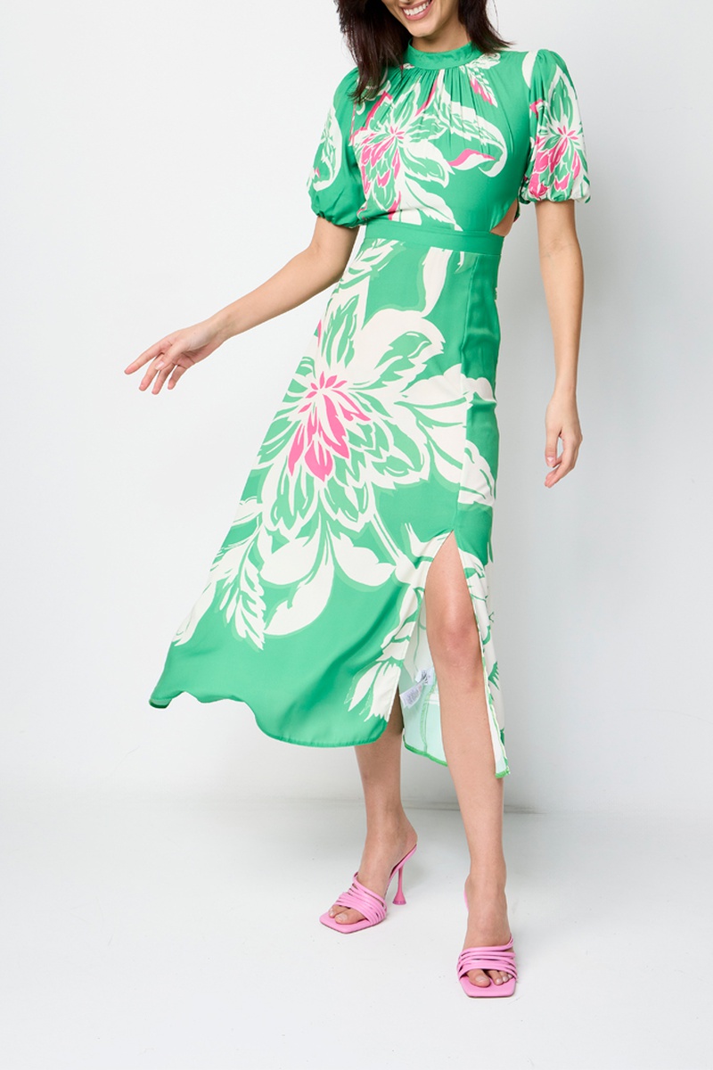 Robe - Vert et rose