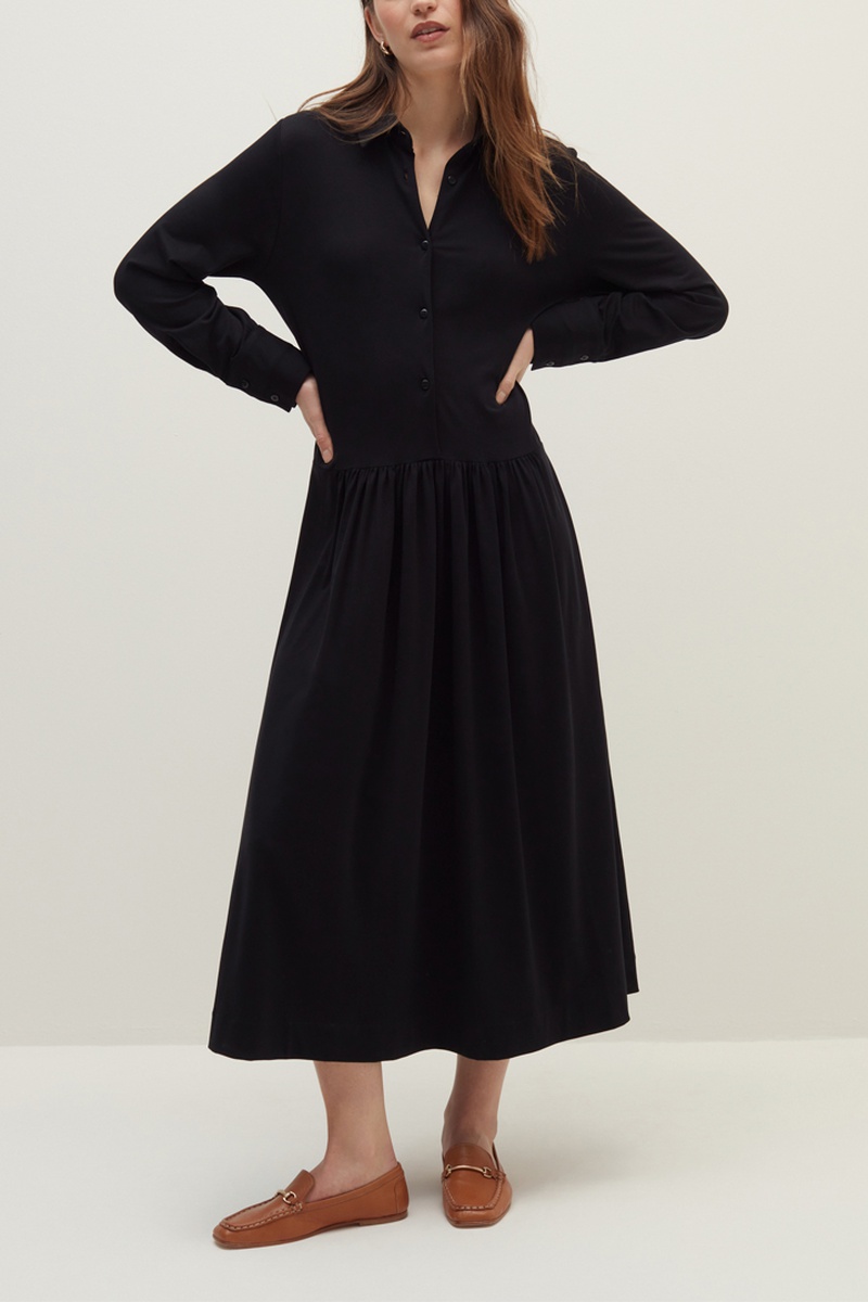 Robe midi Noir