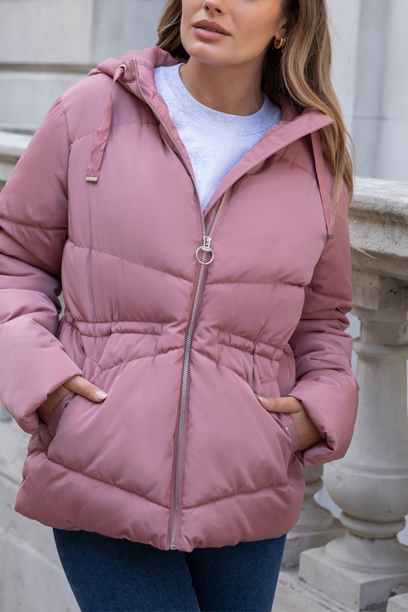Doudoune à capuche Rose
