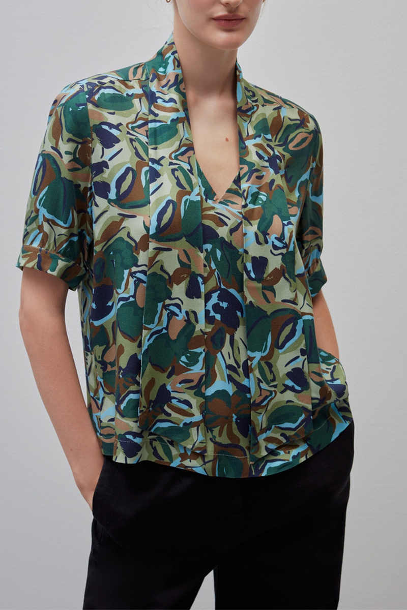 Blouse Bleu et vert
