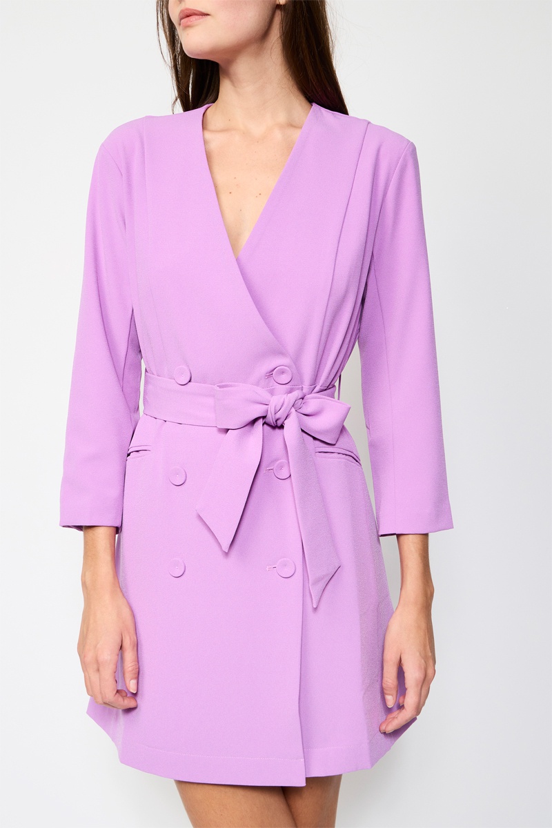 Robe portefeuille Corinne Mauve