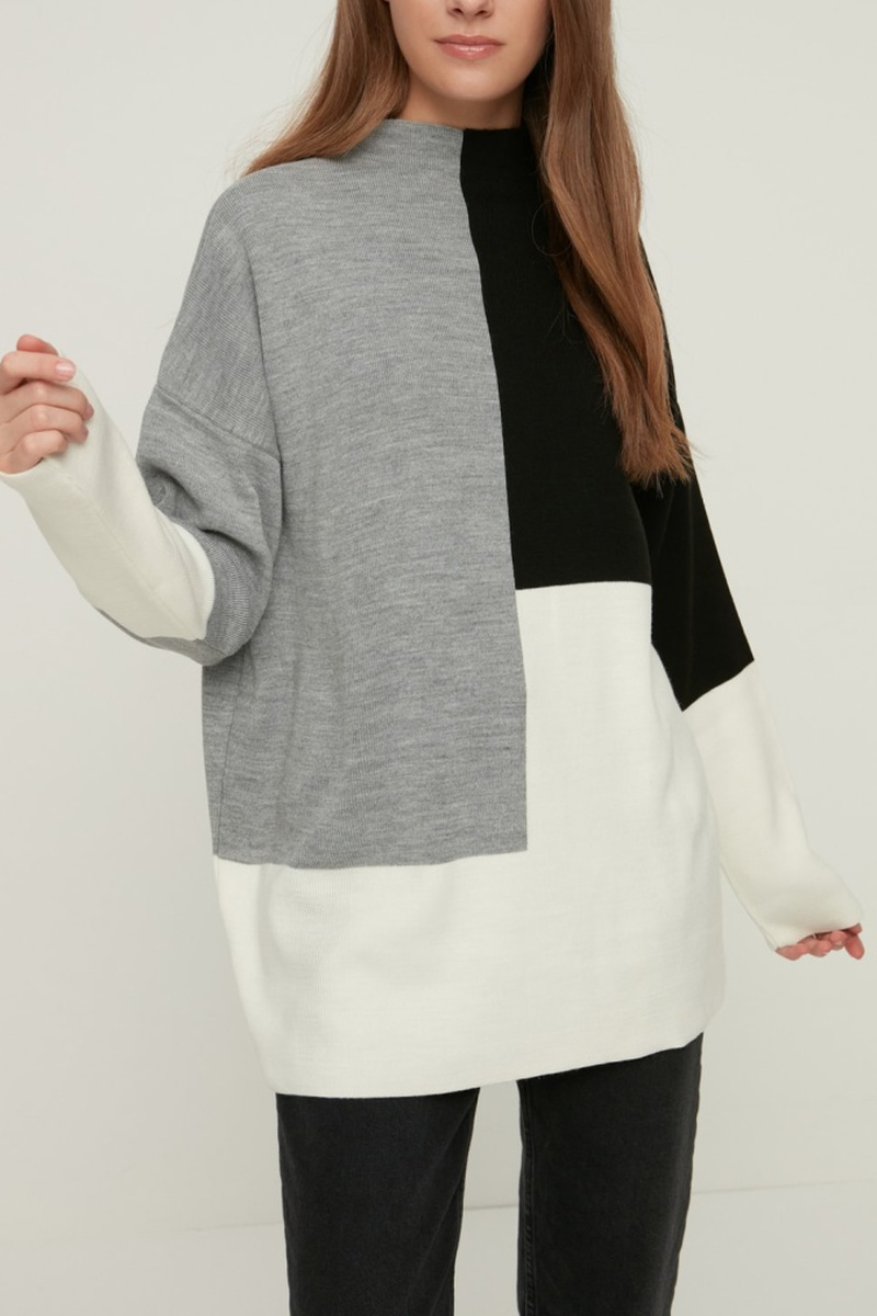 Trendyol Mujer Gris Jersey