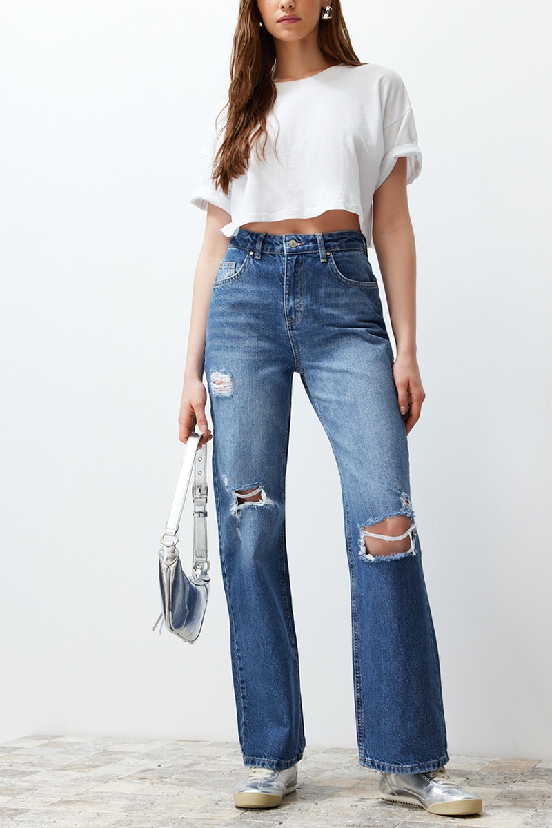 Trendyol Mujer Azul Vaquero