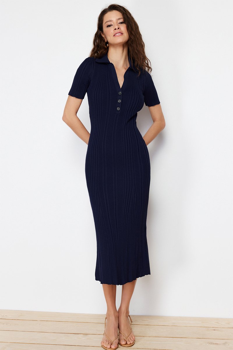 Trendyol Mujer Azul Vestido Marino