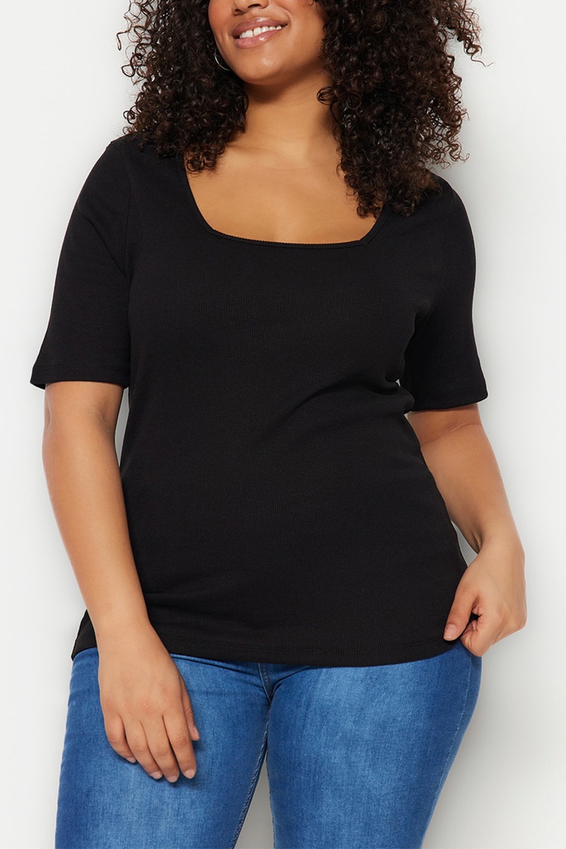 Trendyol Mujer Negro Top