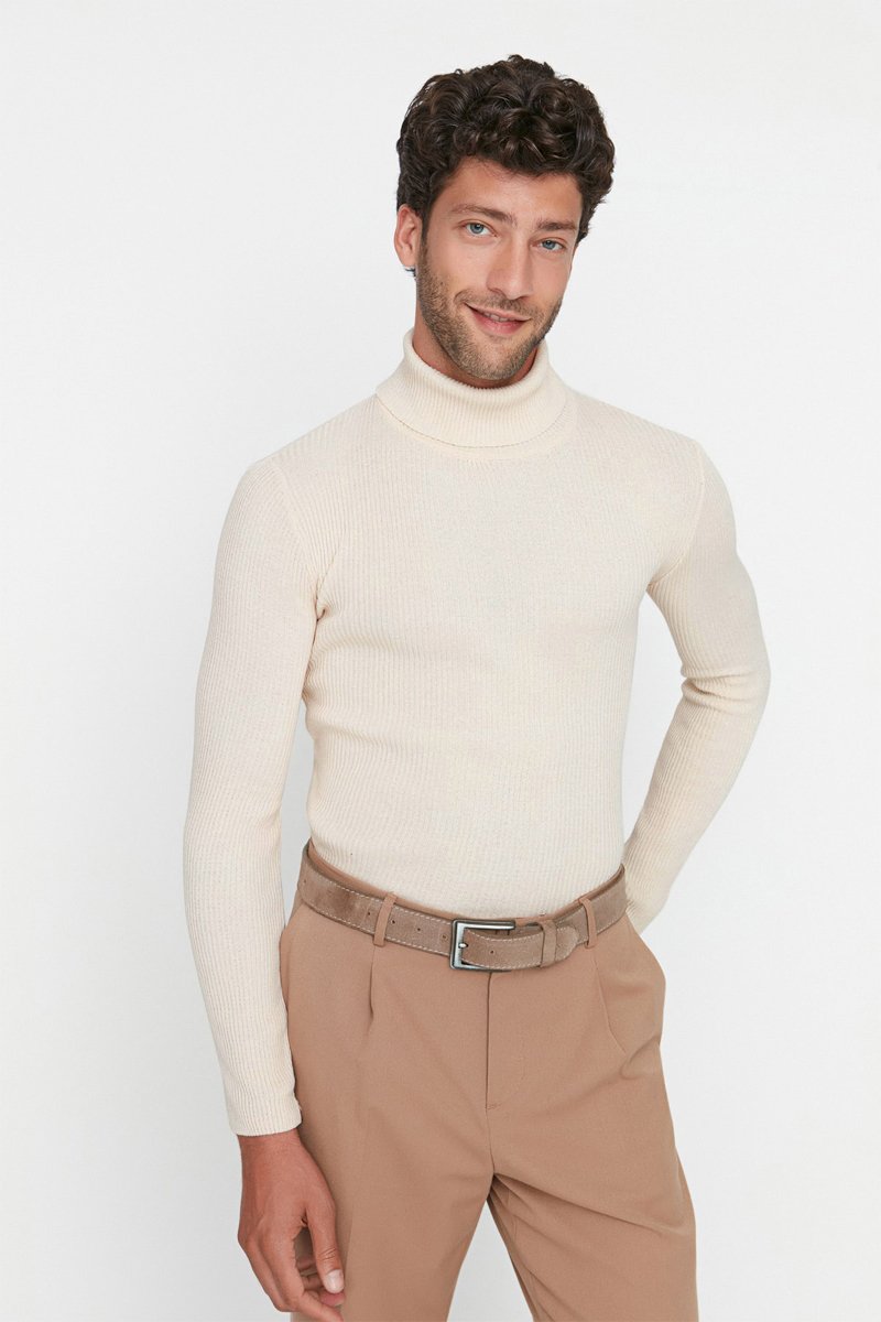 Trendyol Hombre Blanco Jersey Crudo