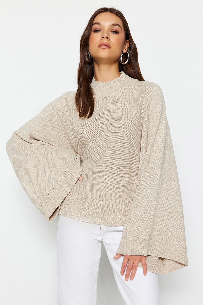 Trendyol Mujer Blanco Jersey - Crudo