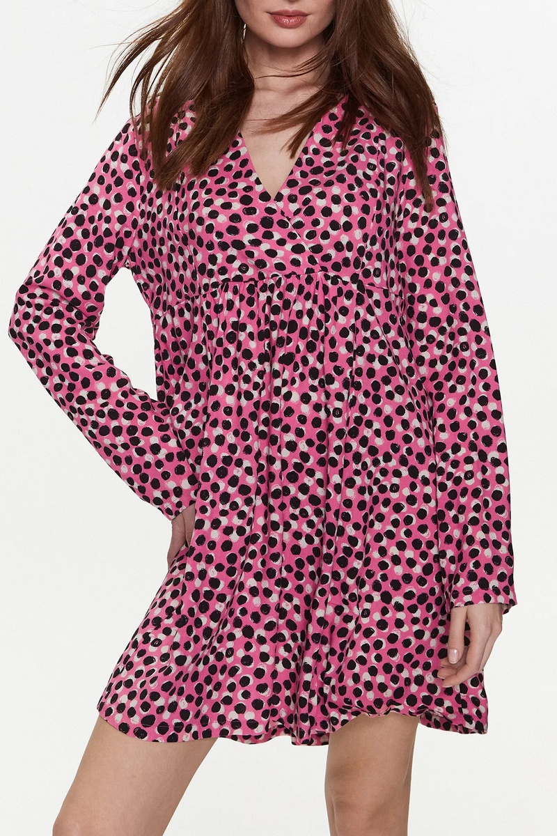 Robe patineuse - Rose et noir