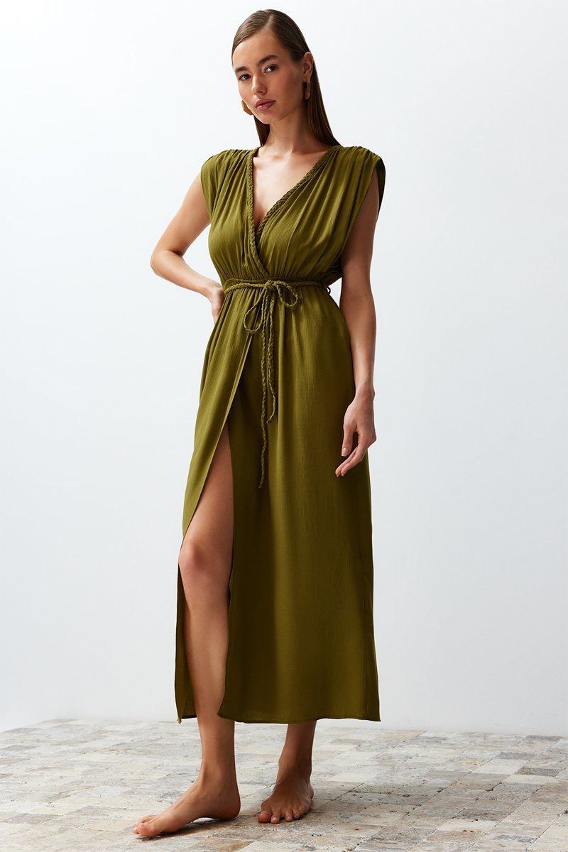 Trendyol Mujer Verde Vestido - Oliva