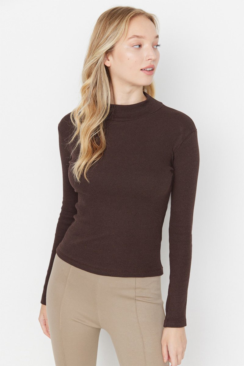 Trendyol Mujer Marrón Jersey