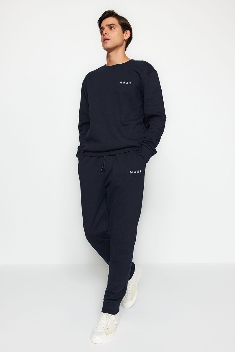Trendyol Hombre Blanco/Azul Pijama - Marino