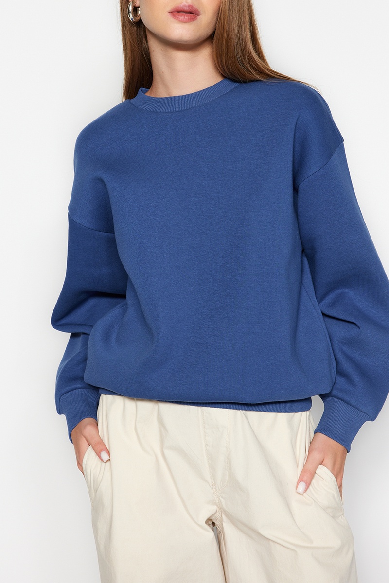 Trendyol Mujer Azul Sudadera