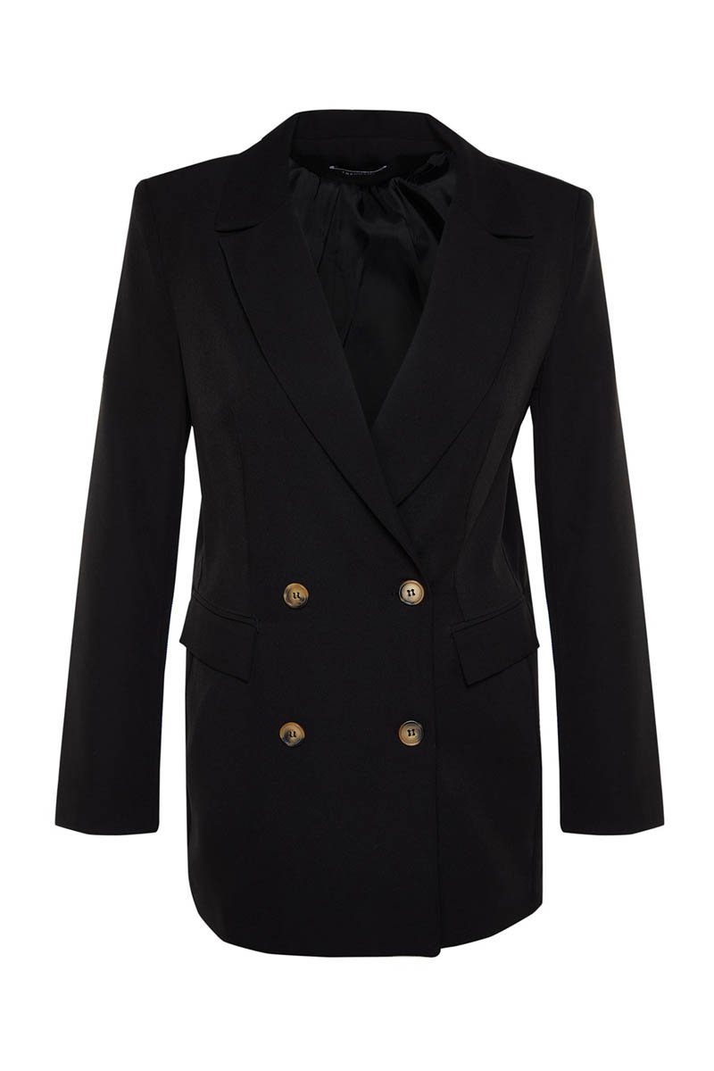 Trendyol Mujer Negro Chaqueta