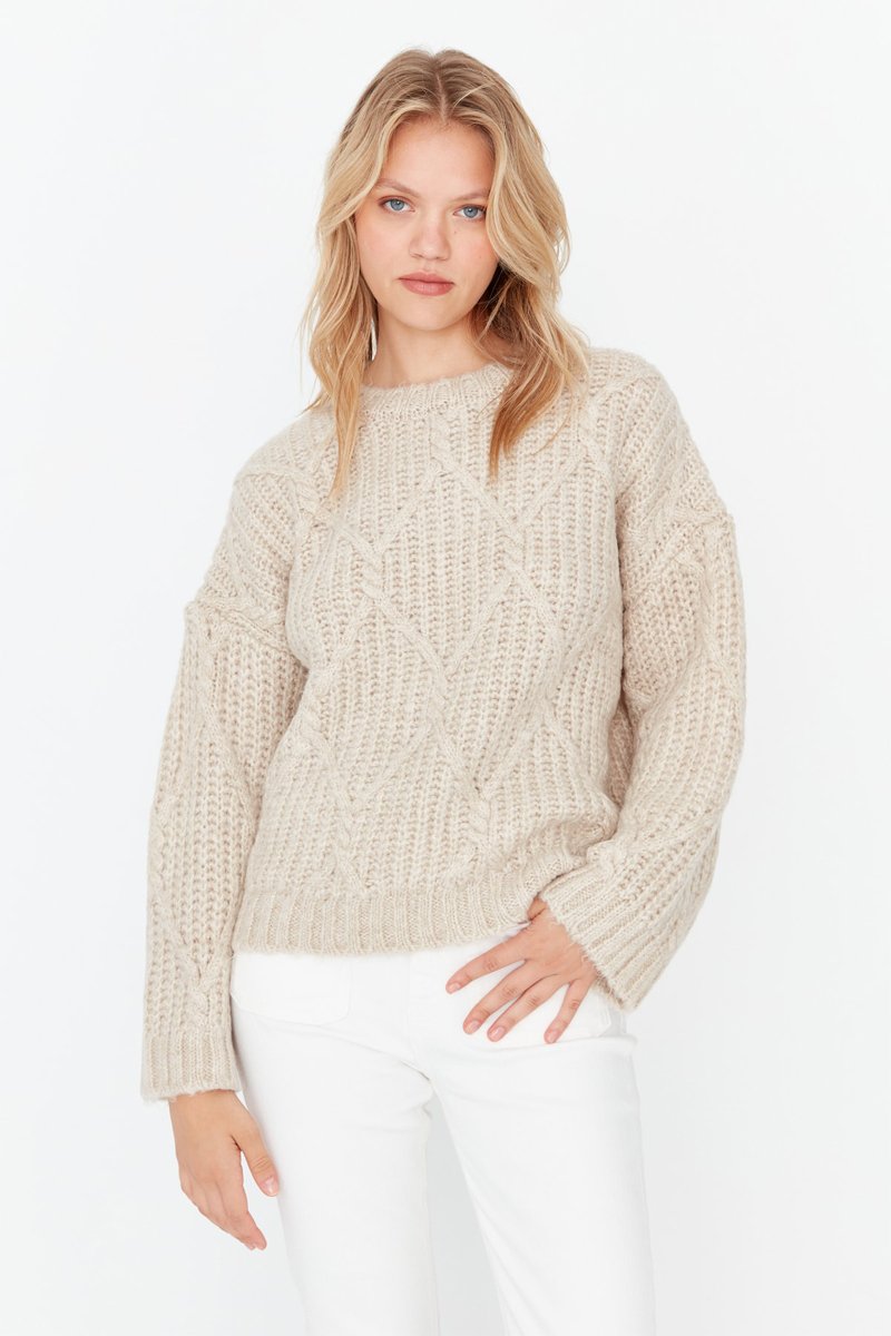 Trendyol Mujer Beige Jersey