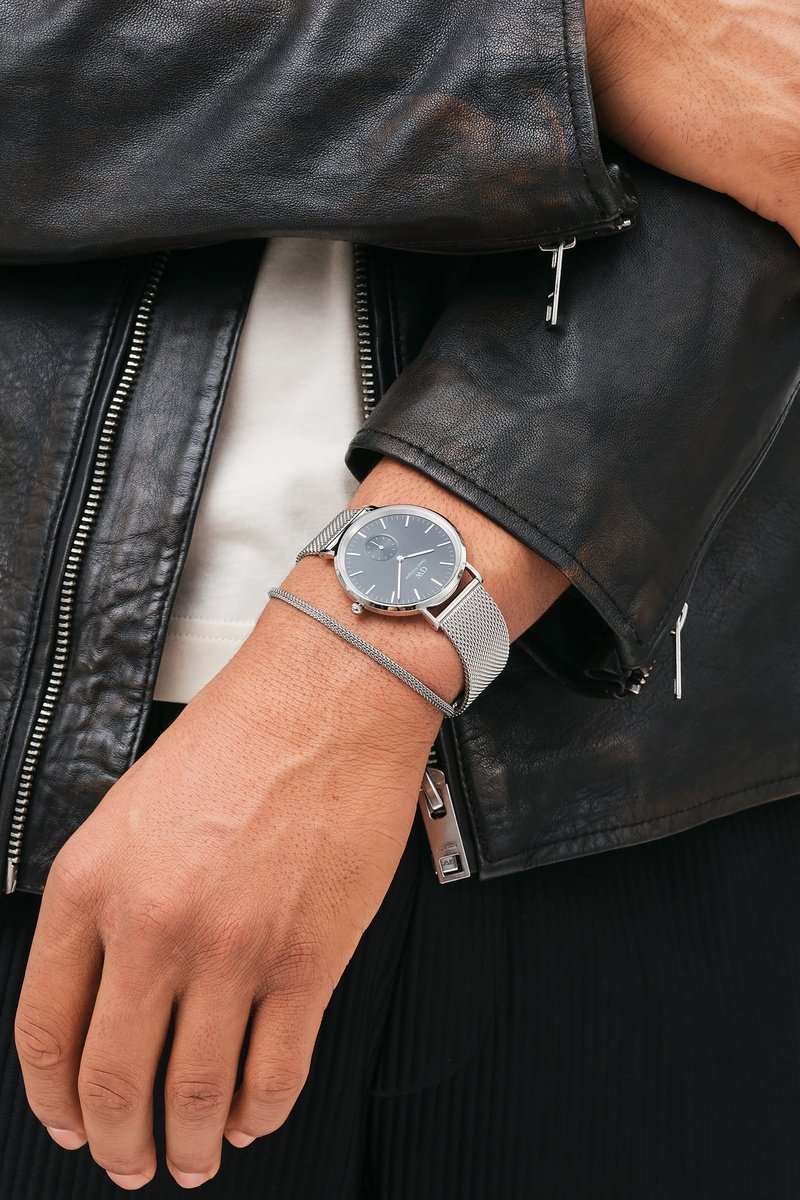 Daniel Wellington Unisex Negro/Plateado Reloj De Cuarzo De Acero Inoxidable Classic Multi-Eye 40 - Y