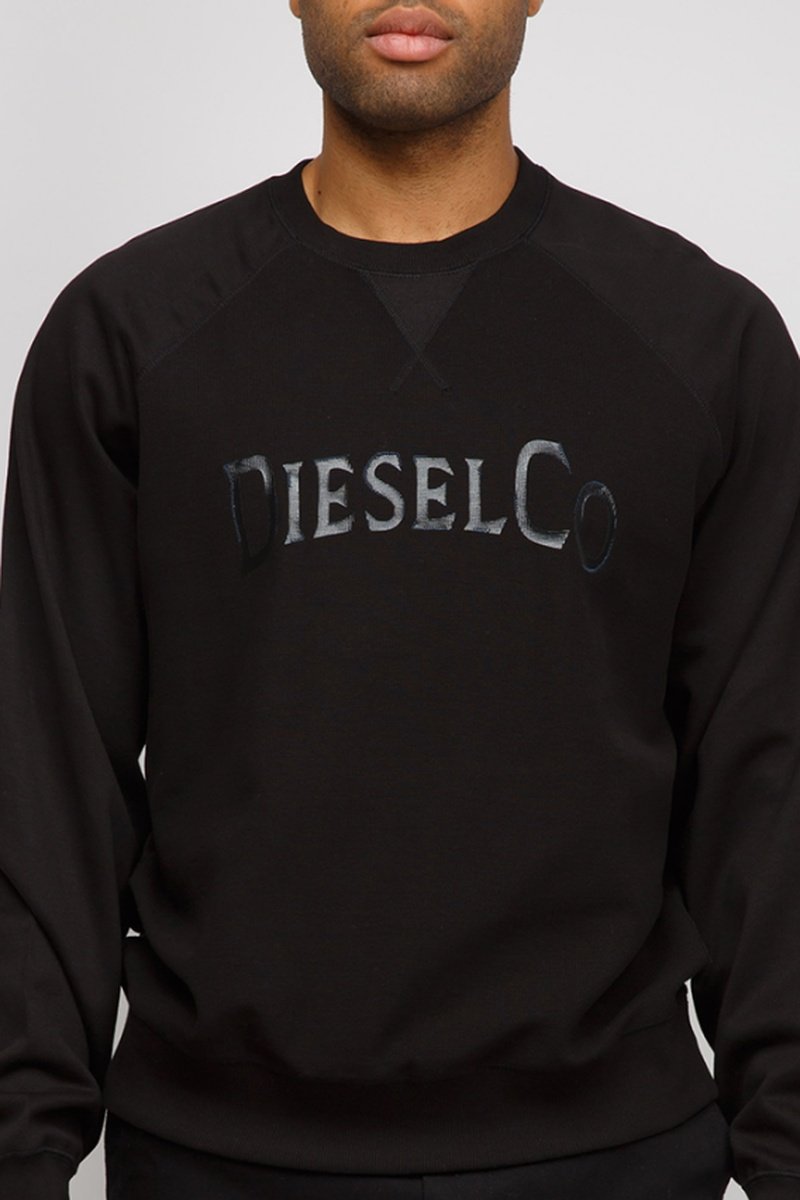 Diesel Hombre Negro Sudadera