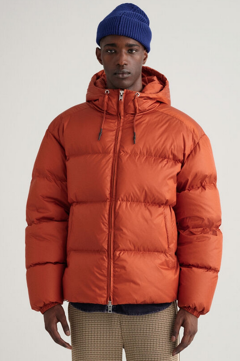 Gant Hombre Beige/Naranja Anorak Con Capucha
