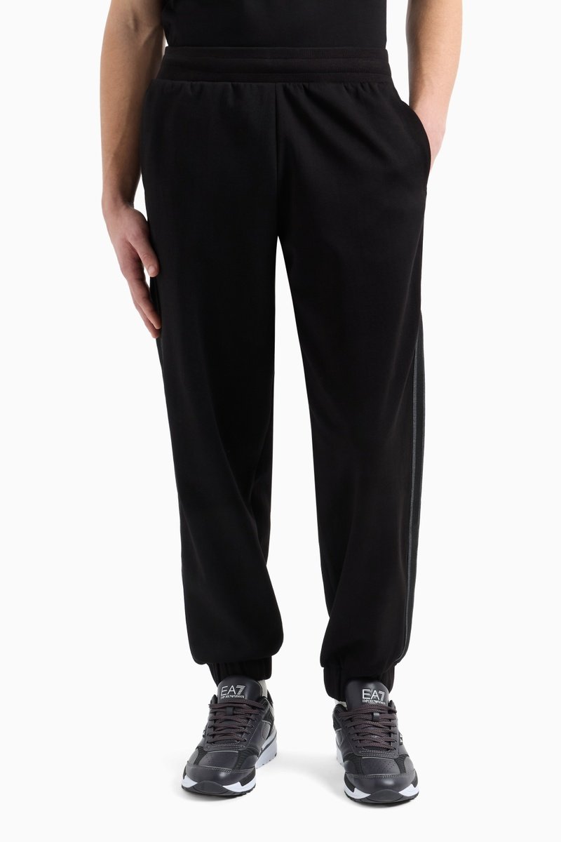 Ea7 Hombre Negro Pantalón De Chándal