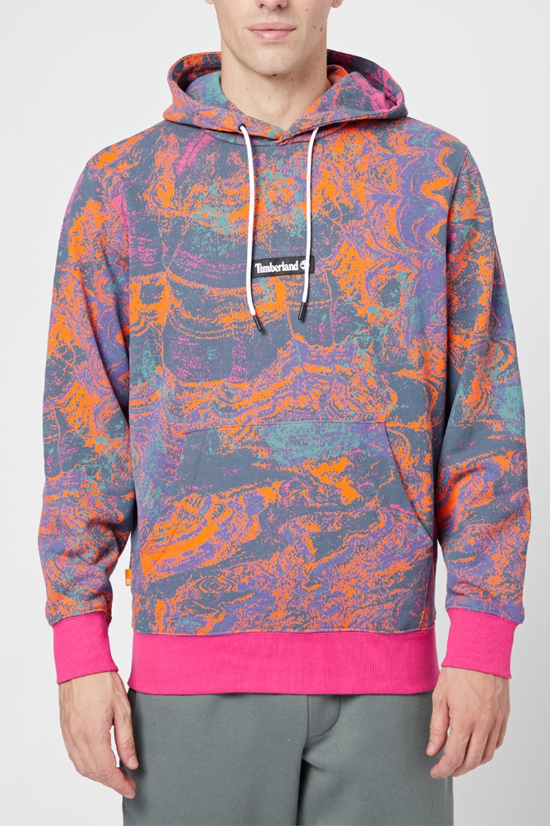 Sweat à capuche Violet, orange et rose