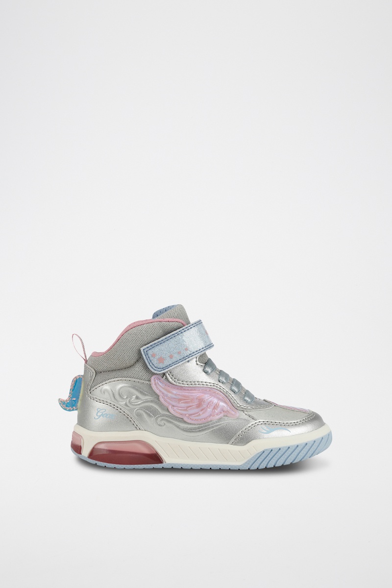 Baskets montantes Inek Argenté et ciel