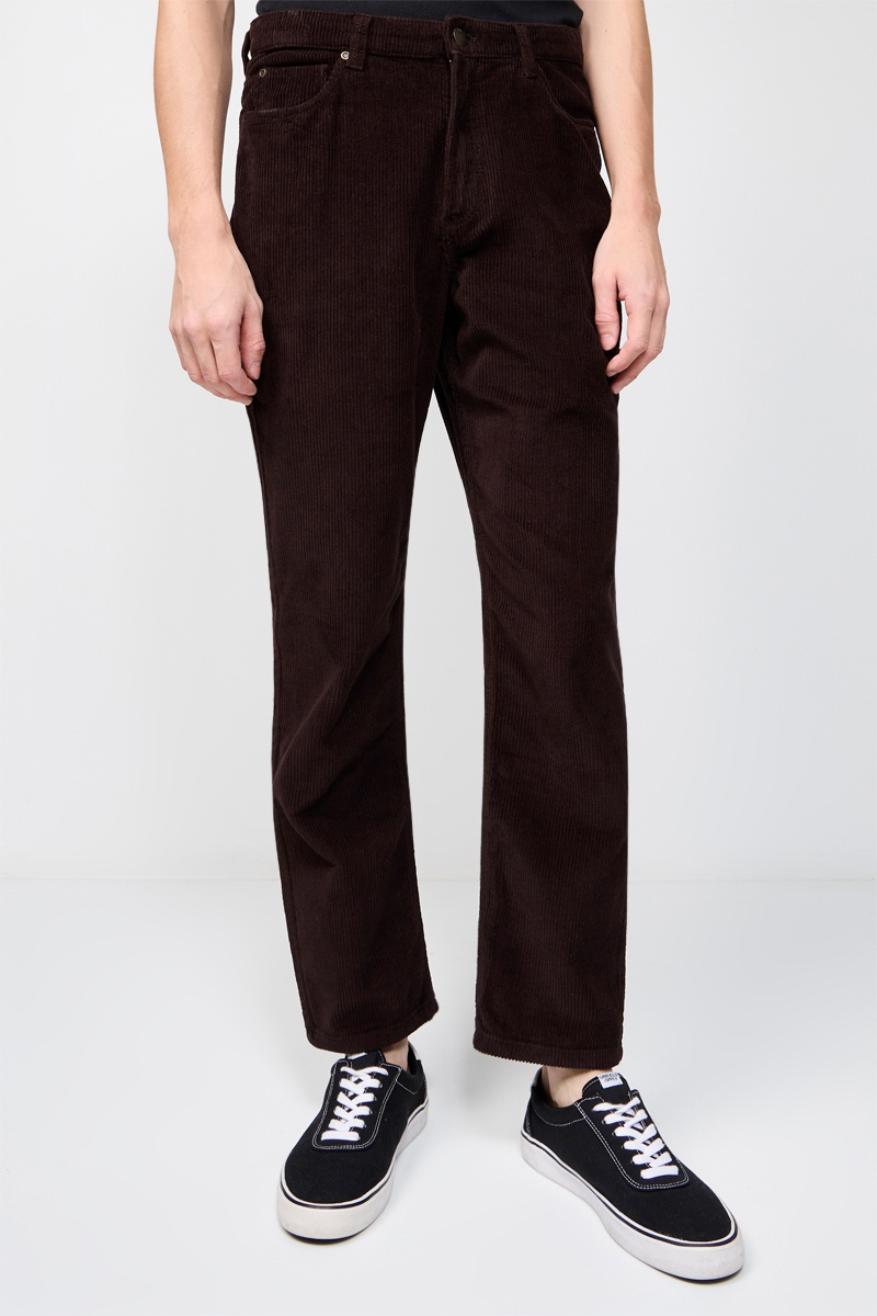Pantalon droit Marron foncé