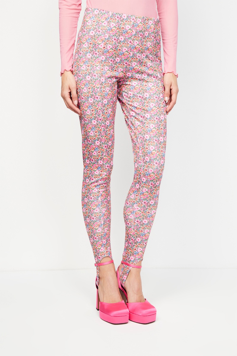 Fuseau taille haute Vert et rose