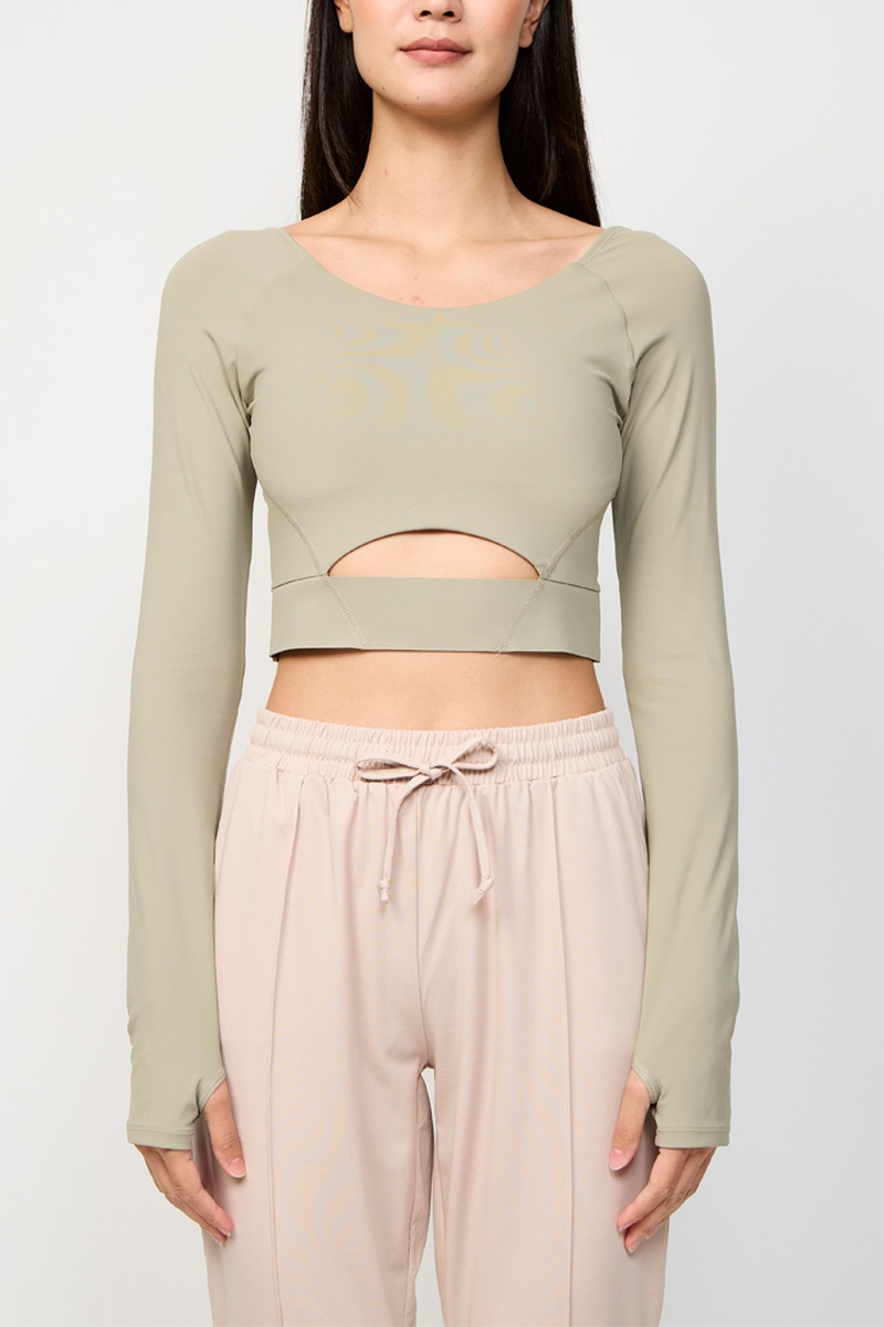 Crop top Kaki