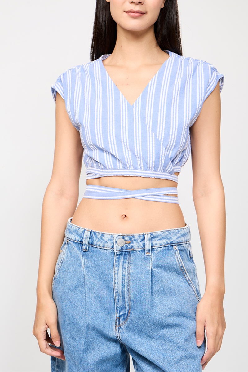 Crop top portefeuille Ciel