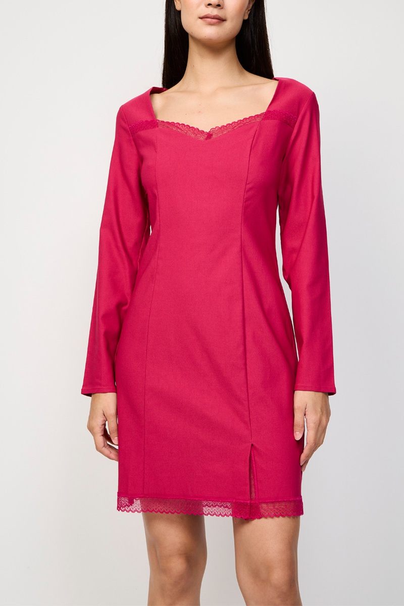 Robe droite Fuchsia