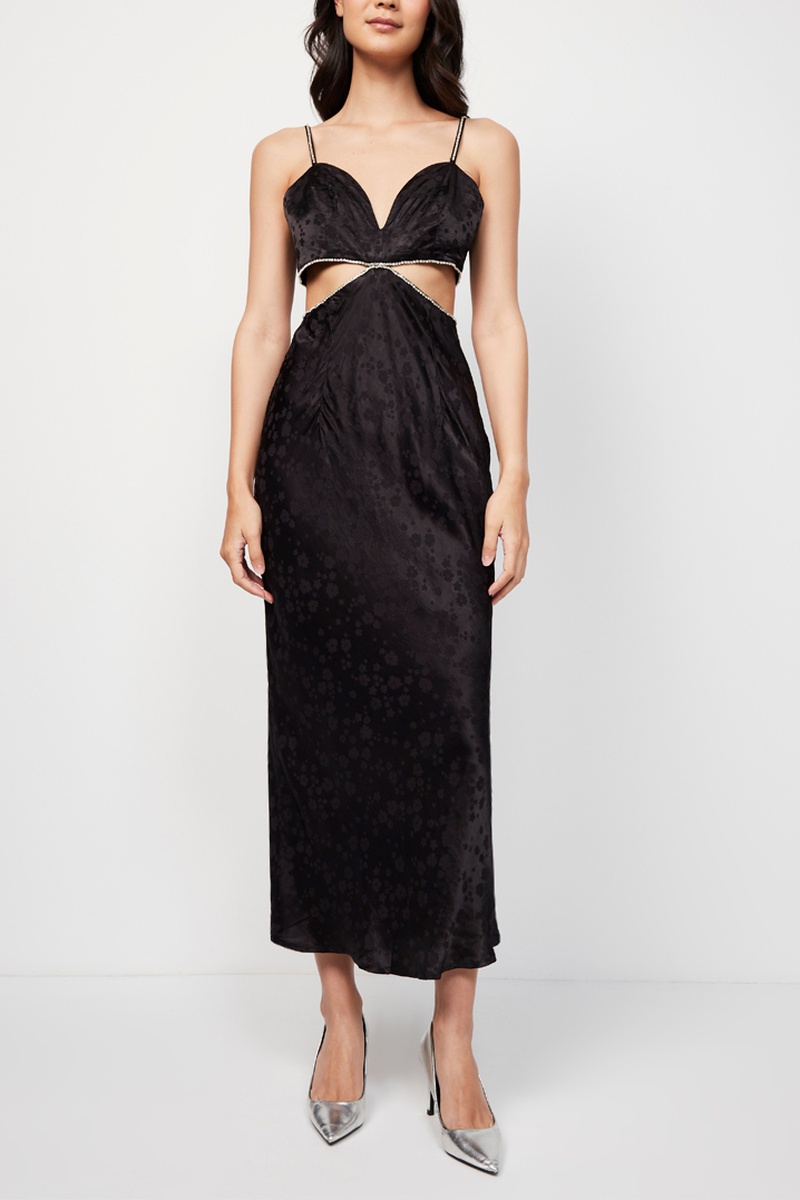 Robe midi Noir