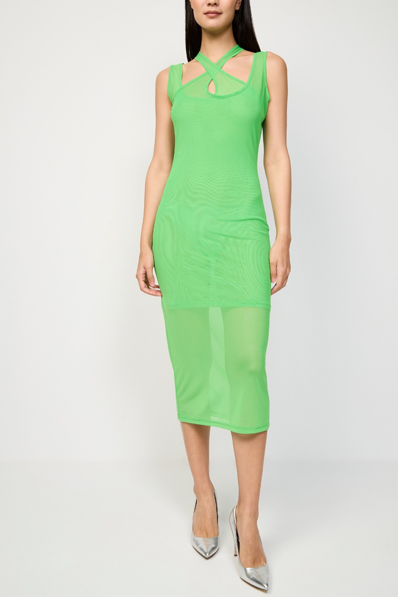 Robe droite Vert citron