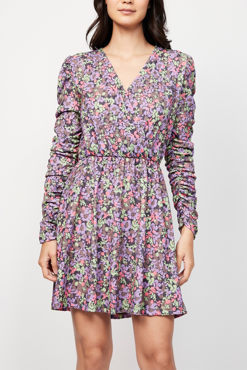 Robe patineuse Noir et violet