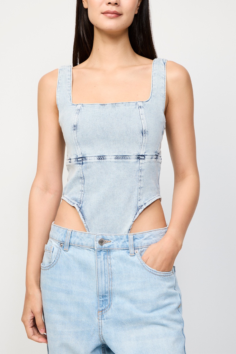 Body en jean Bleu