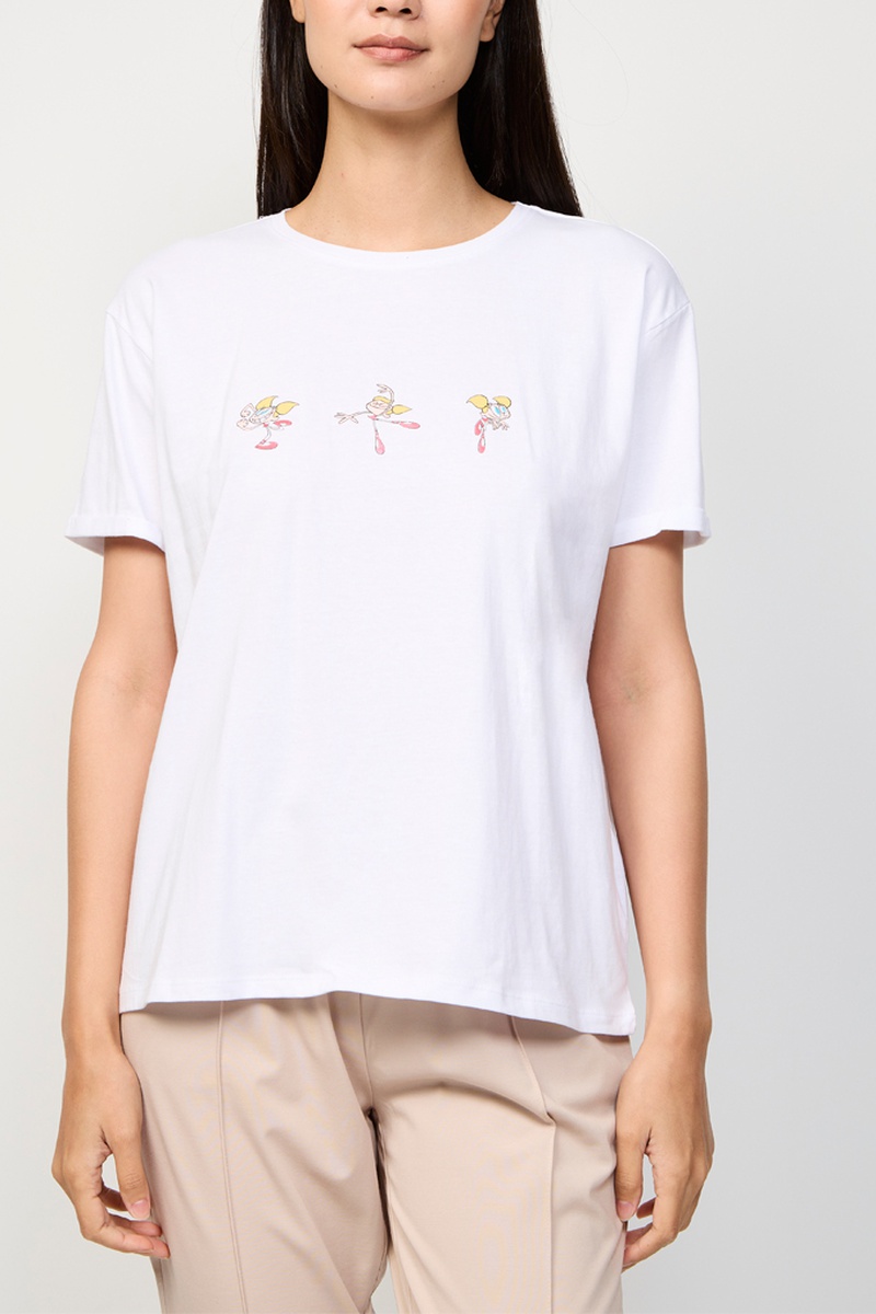 T-shirt DeeDee Laboratoire de Dexter Blanc