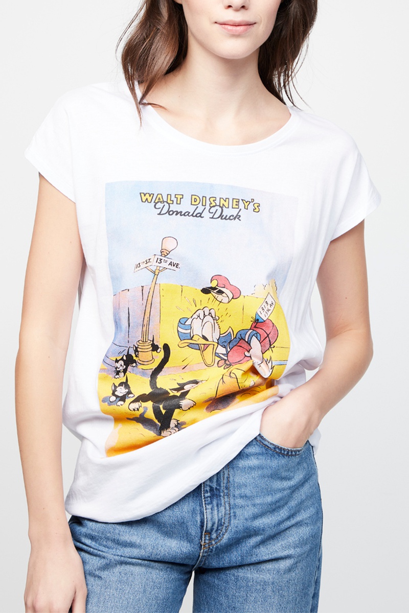 T-shirt Donald Disney Blanc