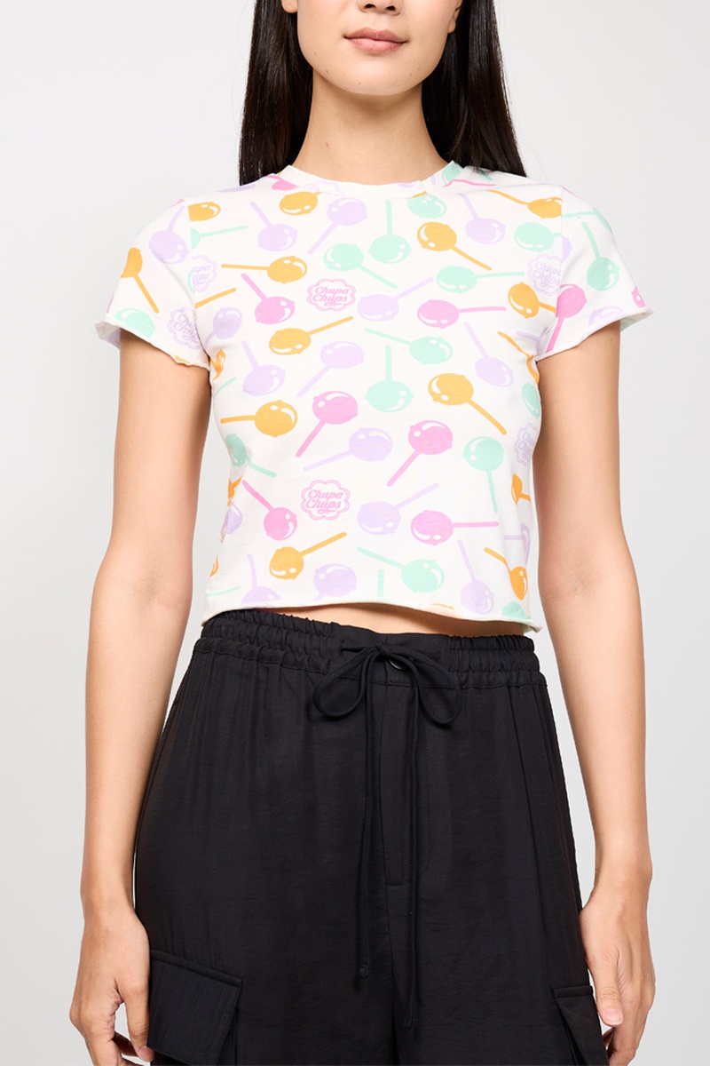 T-shirt Ecru et rose