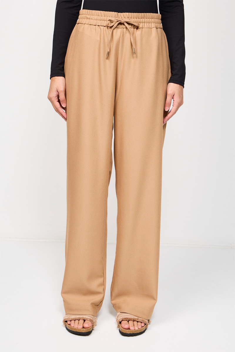 Pantalon wide legs Marron