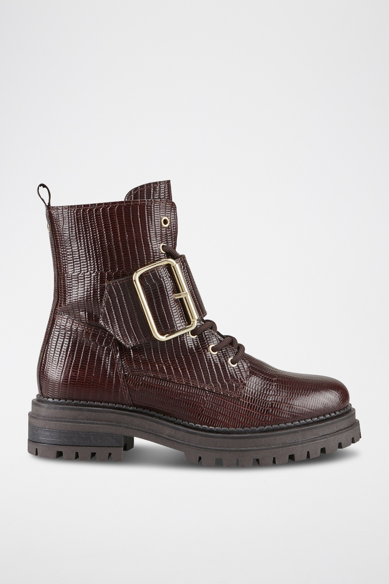 Bottines en cuir Fabina Marron