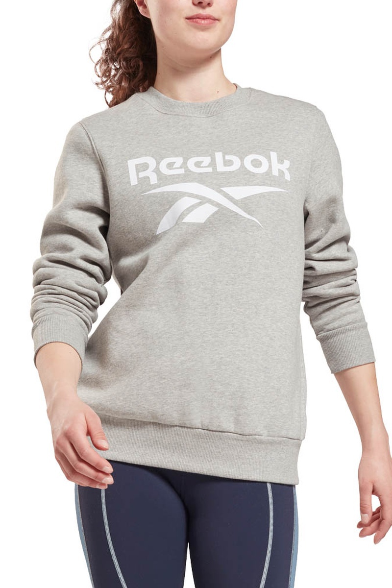 Sweat polaire en coton biologique RI BL - Gris chiné