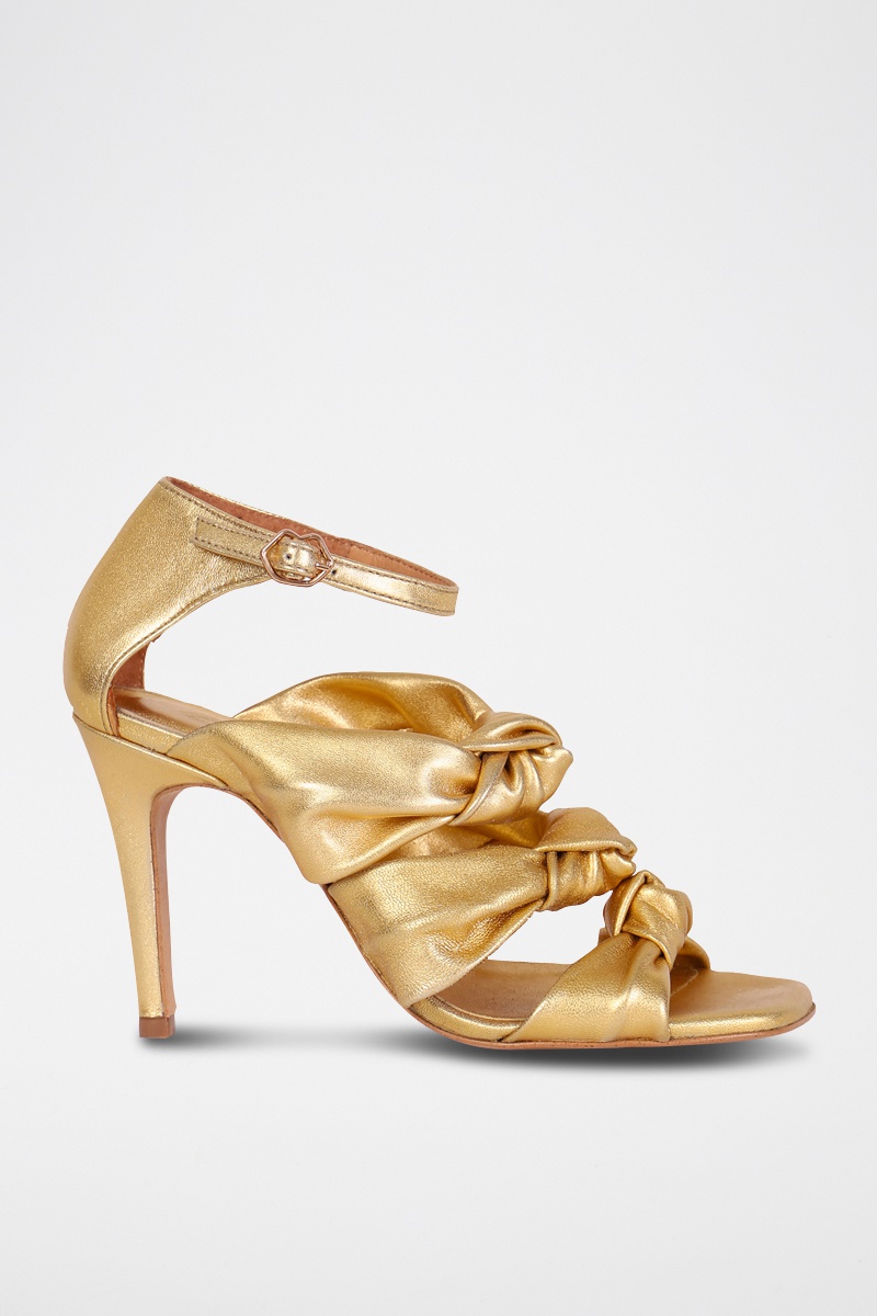 Sandales à talons en cuir Michelle Doré - Bons baisers de Paname