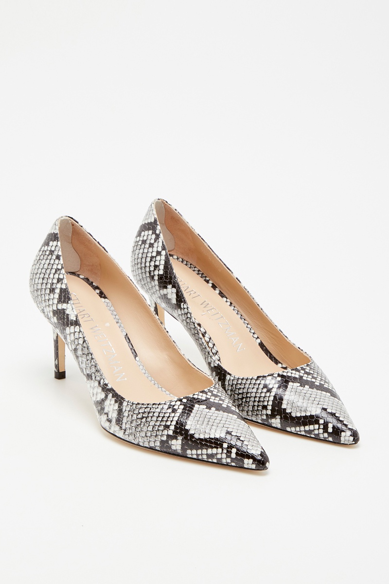 Escarpins en cuir de veau Stuart Gris