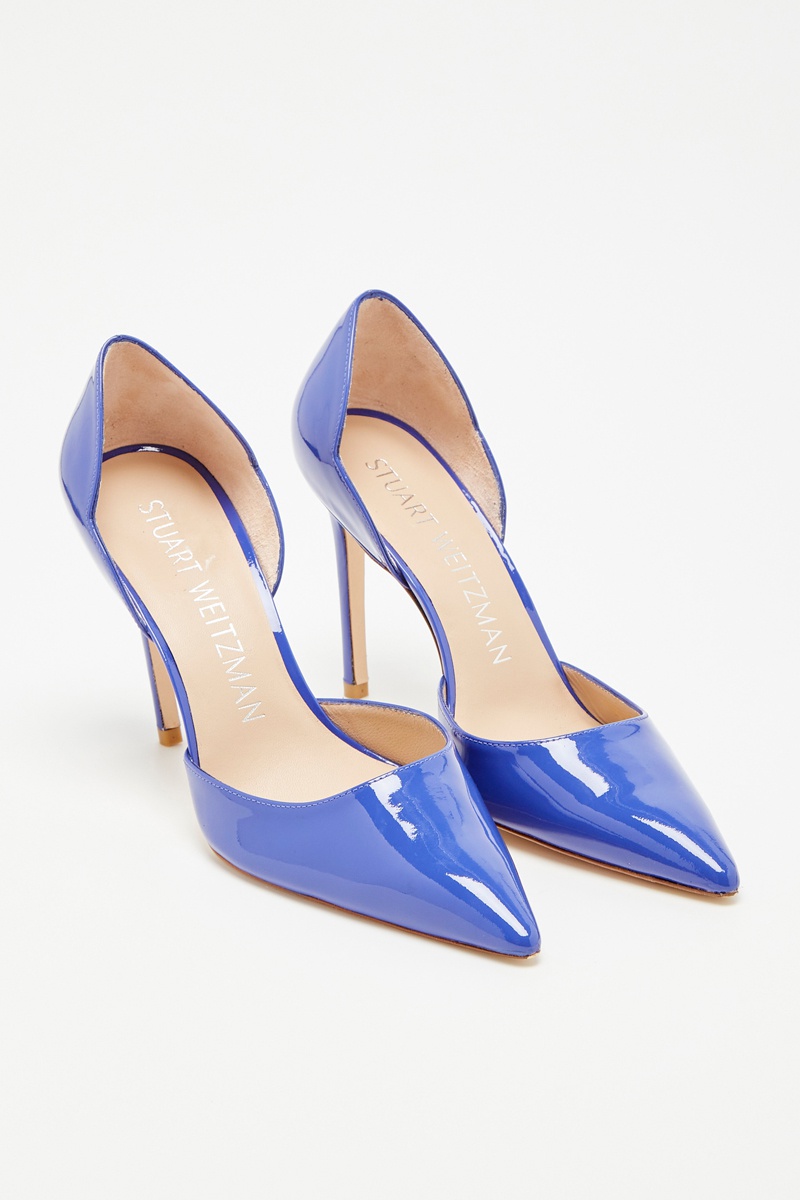 Escarpins en cuir de veau Strt Scllp Dorsay - Bleu