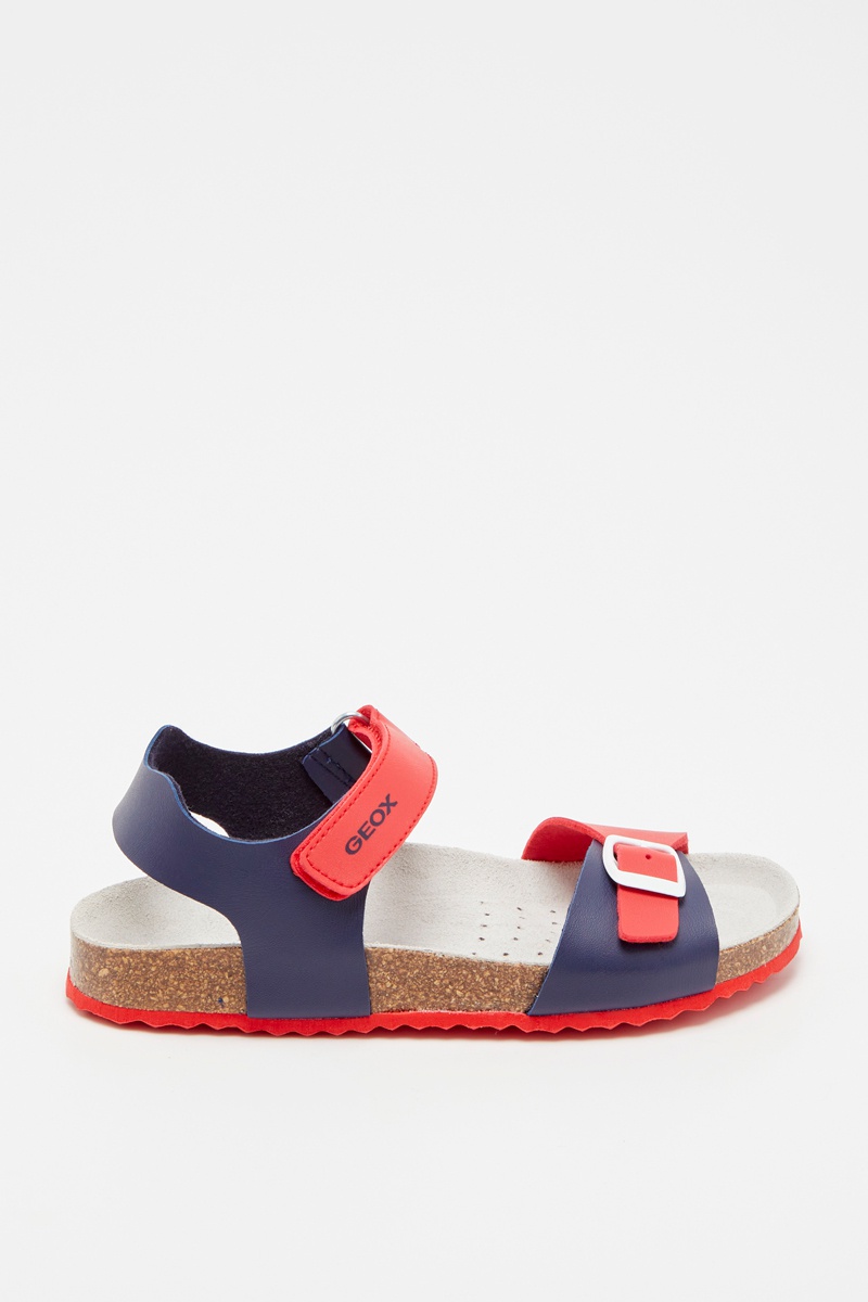 Sandales Ghita - Bleu marine et rouge